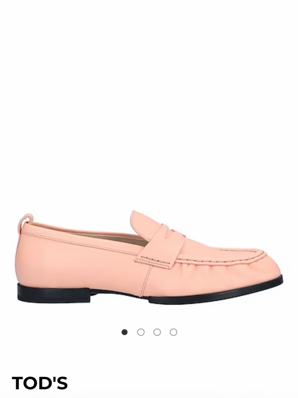 Women’s Authentic TOD’S soft pink Leather Penny Loafers